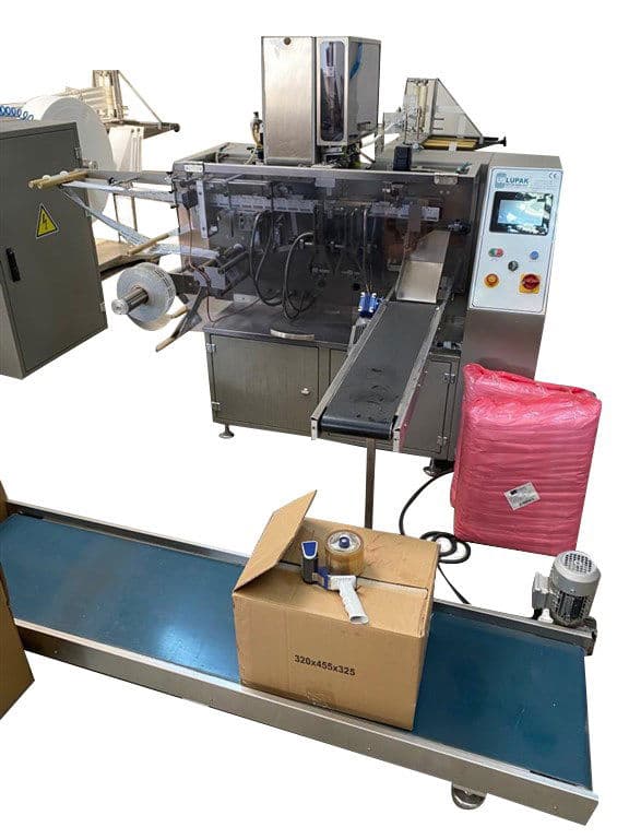 Uslu pak 110 KMP Servolu kolanyalı ıslak  Mendil Makinesi