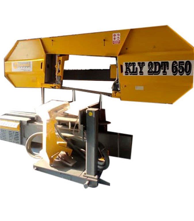 KESMAK KLY 2DT 650 ÇİFT YÖN AÇILI MOTORLU SEHPALI ŞERİT TESTERE TEZGAHI