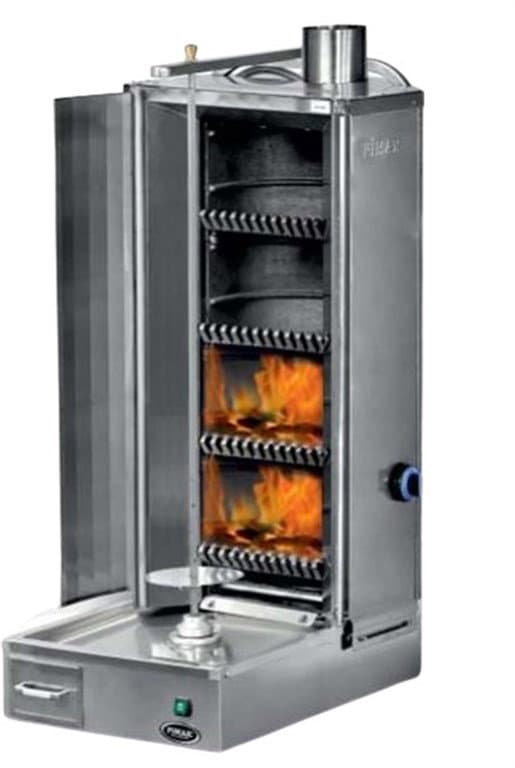 Gazlı Kömürlü Alttan Motorlu Döner Makinesi Kapasite 4 Adet