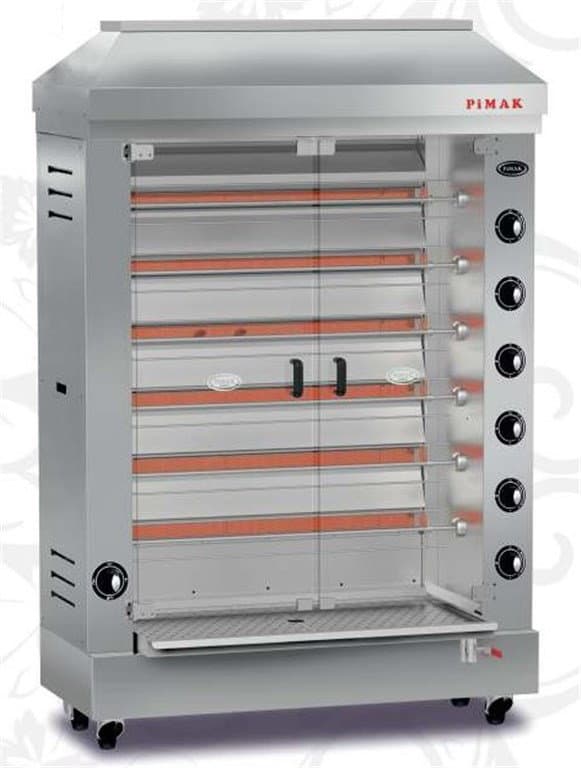 Gazlı Radyanlı Piliç Çevirme Makinası 6 / 36 Şiş/Piliç