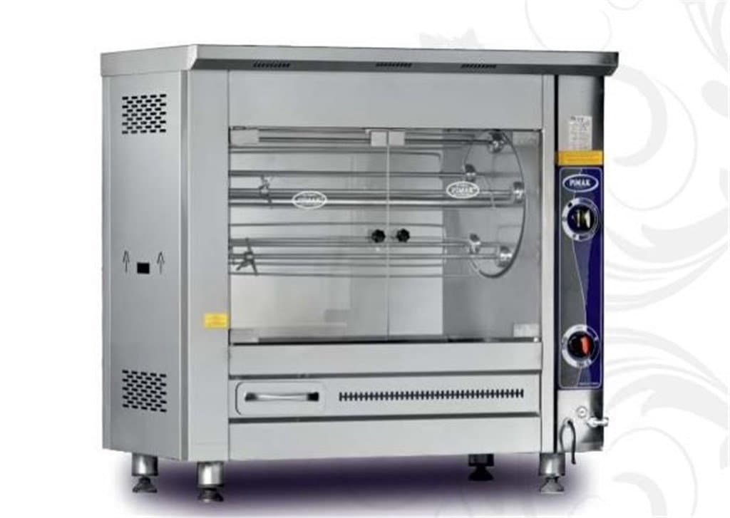 Elektrikli Set Üstü Tamburlu Piliç Çevirme Makinesi 5 / 25 Şiş/Piliç