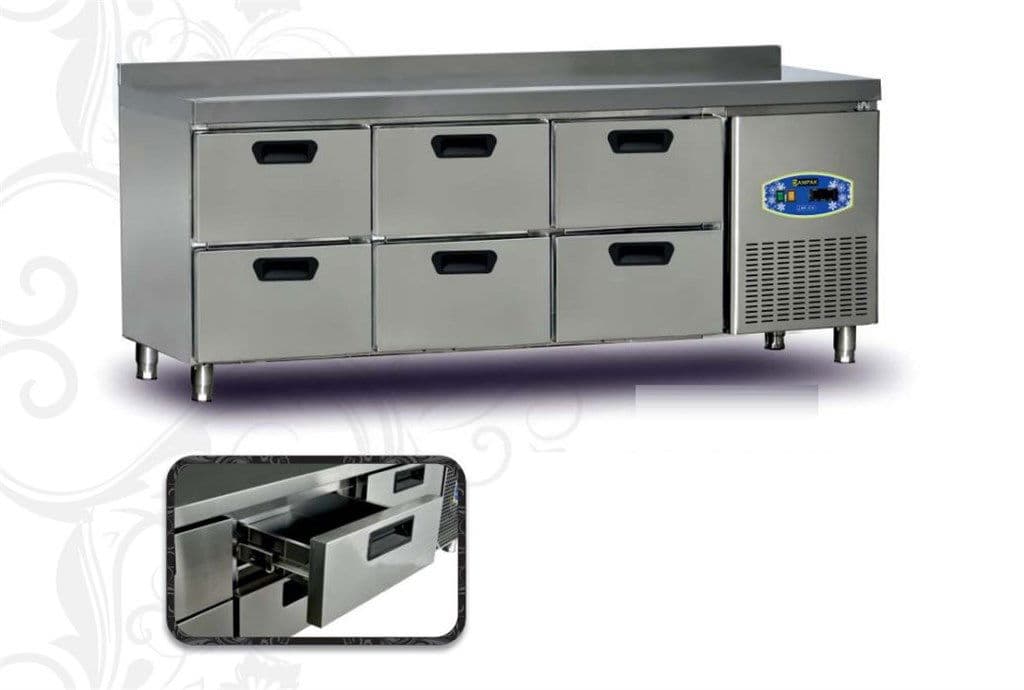 Tezgahaltı Buzdolabı 6 Çekmeceli +2/+5°C Hacim 135 Lt