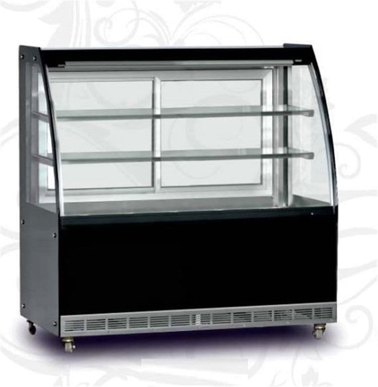 Pasta Vitrini 160cm, Isıtmalı, Bombe Camlı +40 / +60°C Hacim 590 Lt