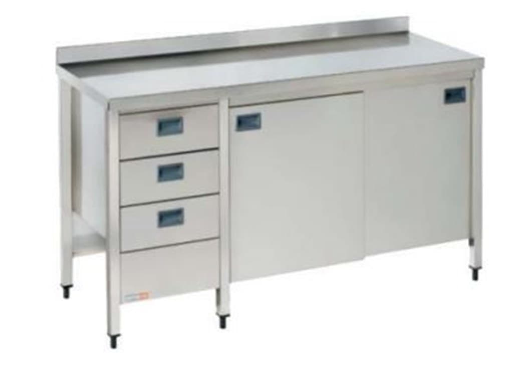 Dolaplı Çalışma Tezgahı – Ara Raflı Blok Çekmeceli 1900x700x850mm