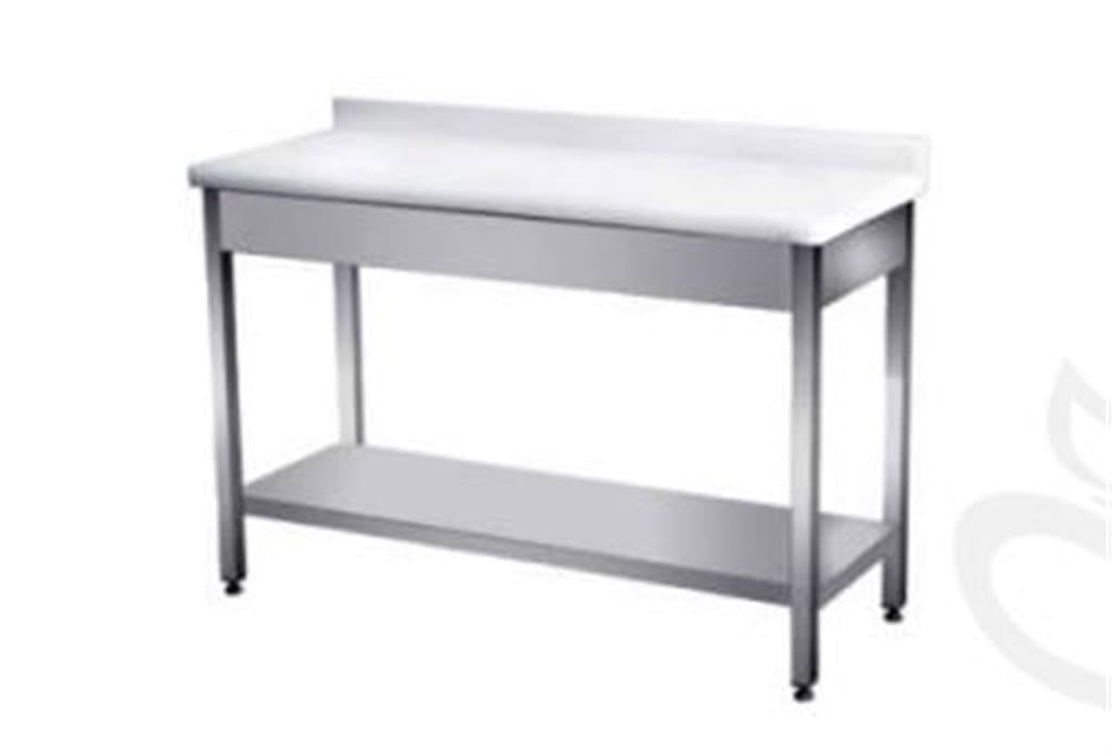 Mermer Tablalı Tezgah - Taban Raflı 1900x700x850mm