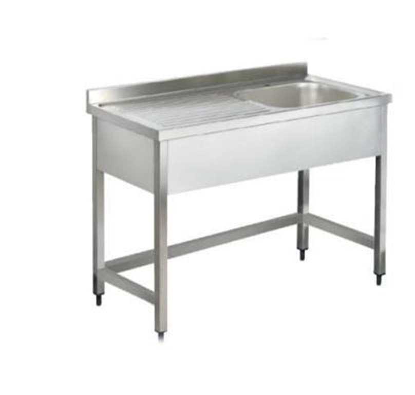 Tek Evyeli Taban Rafsız Tezgah 2000x600x850mm