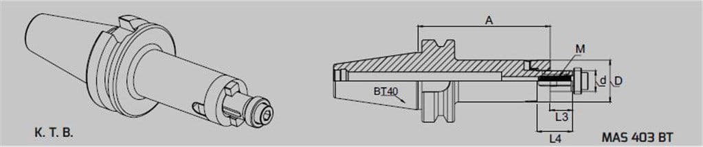 BT40 Kombine Malafa K.T.B - 40.16.32.100