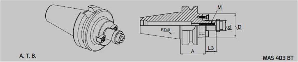 BT40 Alın Kamalı Malafa A.T.B - 40.20.40.50