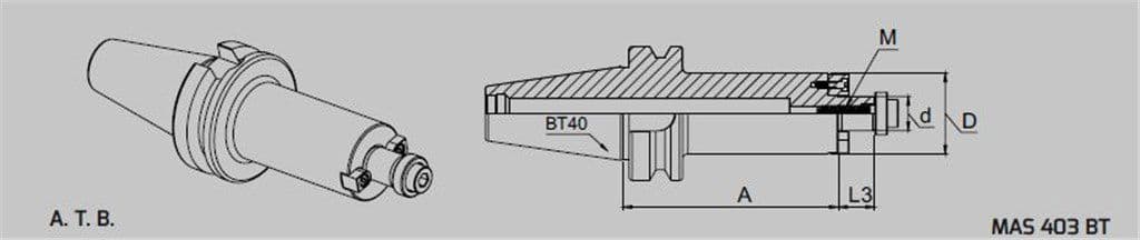 BT40 Alın Kamalı Malafa A.T.B - 40.16.32.100