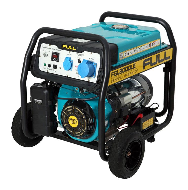Benzinli Portatif Jeneratör - İpli ve Marşlı - 8,1kVA  - 230V 