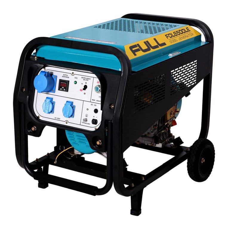 Dizel Portatif Jeneratör -  Açık Şase, İpli ve Marşlı - 6,2kVA - 230V