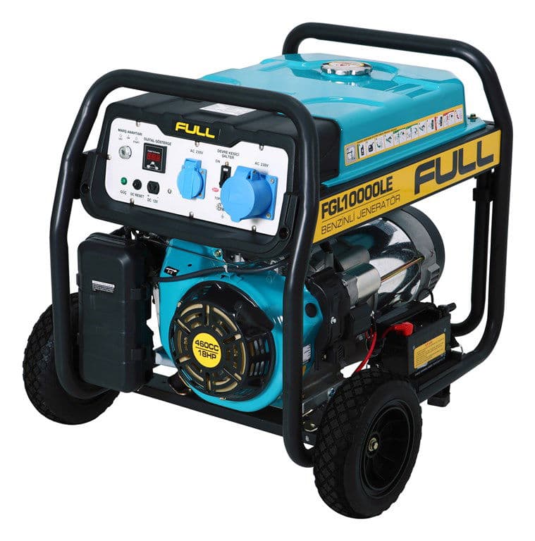 Benzinli Portatif Jeneratör - İpli ve Marşlı - 10kVA - 230V