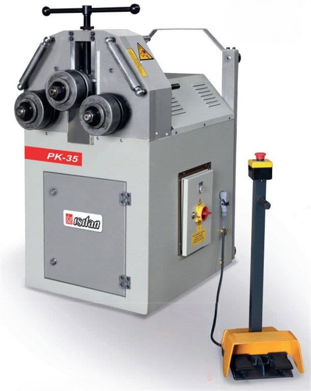 Isıtan 3 Toplu Motorlu ve Pedallı Profil ve Boru Büküm Tezgahı - PK - 35 (+Dijital Göstergeli)