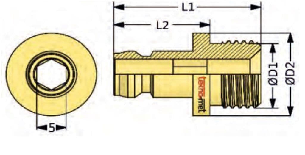 TEKNO-MET T090 AUF M14 ENDÜSTRİYEL QUİCK KAPLİN