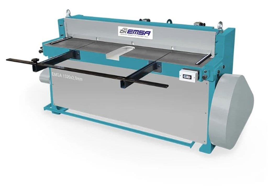 CKEMSA EMGA 1520x2,0 Komple Döküm Ağır Tip Motorlu Angrajlı Giyotin Makas (+Yedek Bıçak Takımı) (Kapasite mm 1520x2,0)