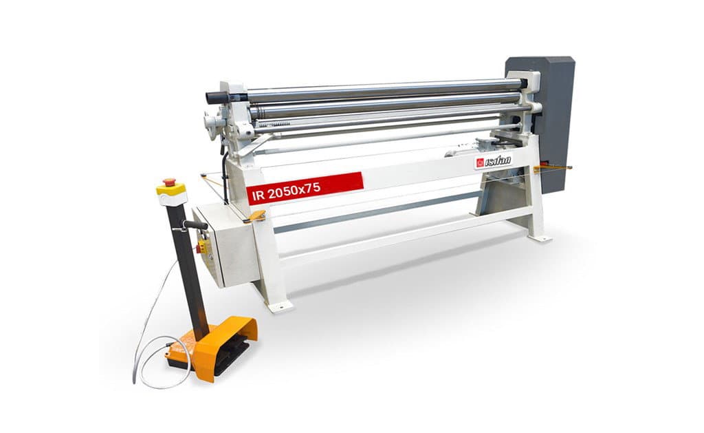 ISITAN-IR 2050x75 Motorlu Ayak Pedallı Tırnalı Tip Ayaklı Silindir Büküm Tezgahı İndüskiyonlu Sert Milli Kapasite 1,0