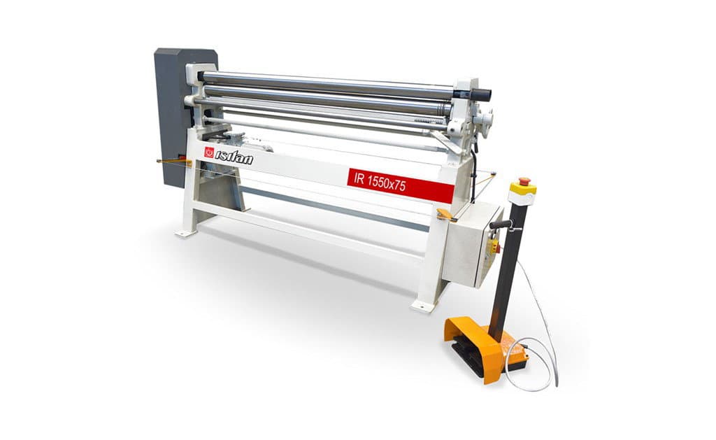 ISITAN-IR 1550x75 Motorlu Ayak Pedallı Tırnalı Tip Ayaklı Silindir Büküm Tezgahı İndüskiyonlu Sert Milli Kapasite 1,2