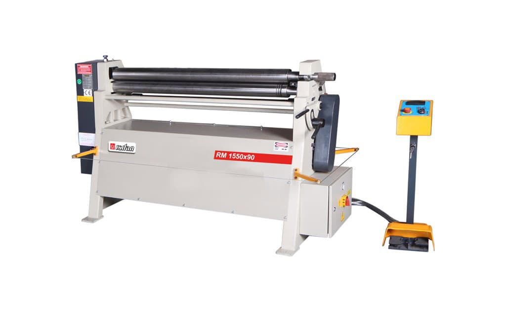 ISITAN - RM 1550 x 90 Asimetrik Motorlu 3 Toplu Ağır Tip Silindir Büküm Tezgahı (+Arka Top Motoru) (Kapasite mm 2,0)