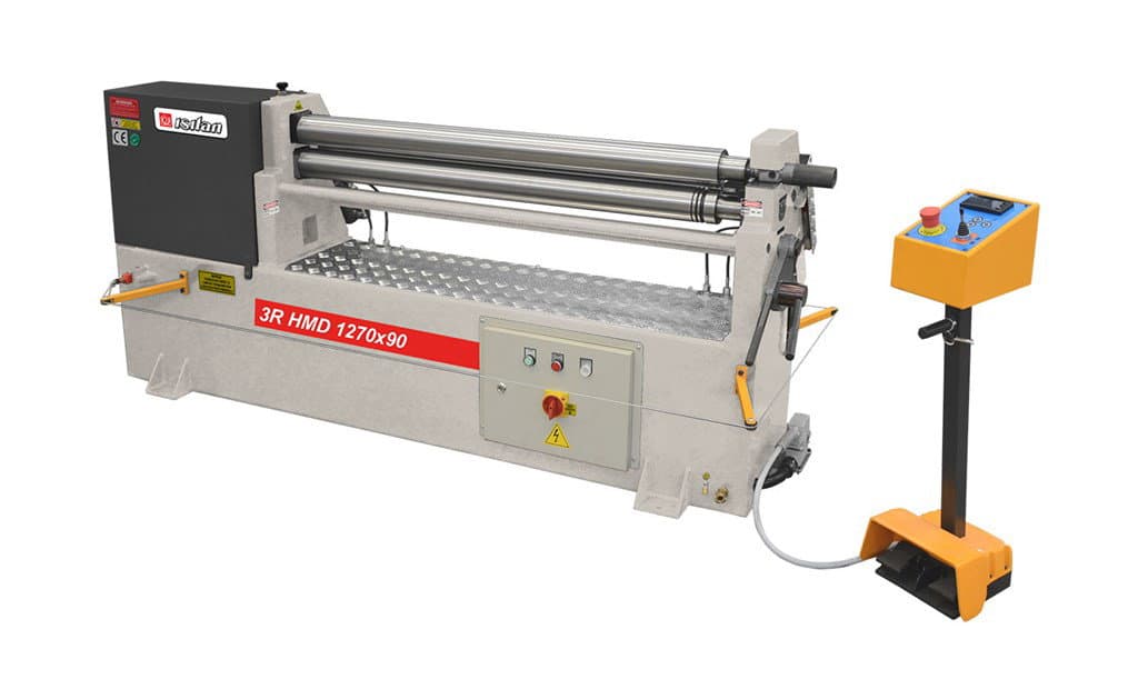 ISITAN - 3R HMD 1550x90 Asimetrik Motorlu 3 Toplu Hidrolik Arka Top Hareketli Silindir Büküm Tezgahı (Kapasite mm 1,5)