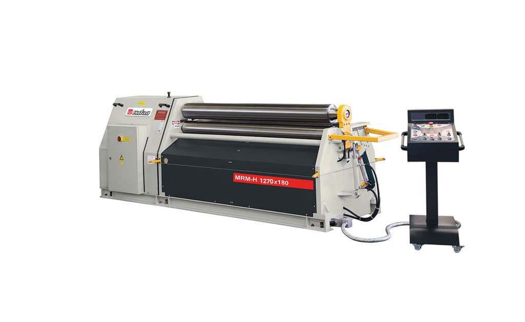 ISITAN - MRM-H 1270x200 Asimetrik Motorlu (3 Toplu) Hidrolik Silindir Büküm Tezgah 10/12 NC Kontrol Ünitesi 7.7” ekran