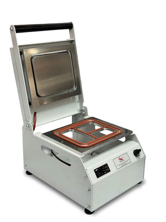 Sönmez Vakum Manuel 3 Göz Tabak Kapatma Makinesi White