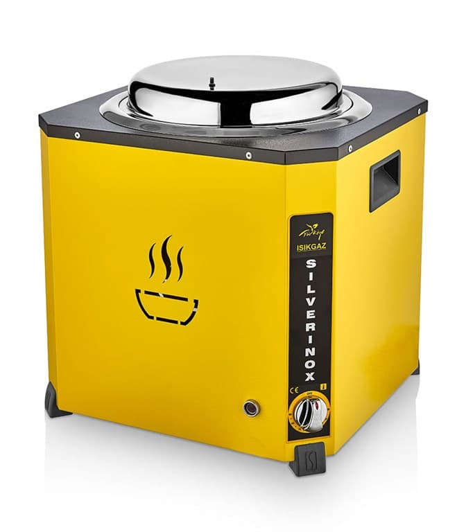 PASLANMAZ ÇELİK JUMBO ÇORBA KAZANI 9+9 LİTRE (Sarı)