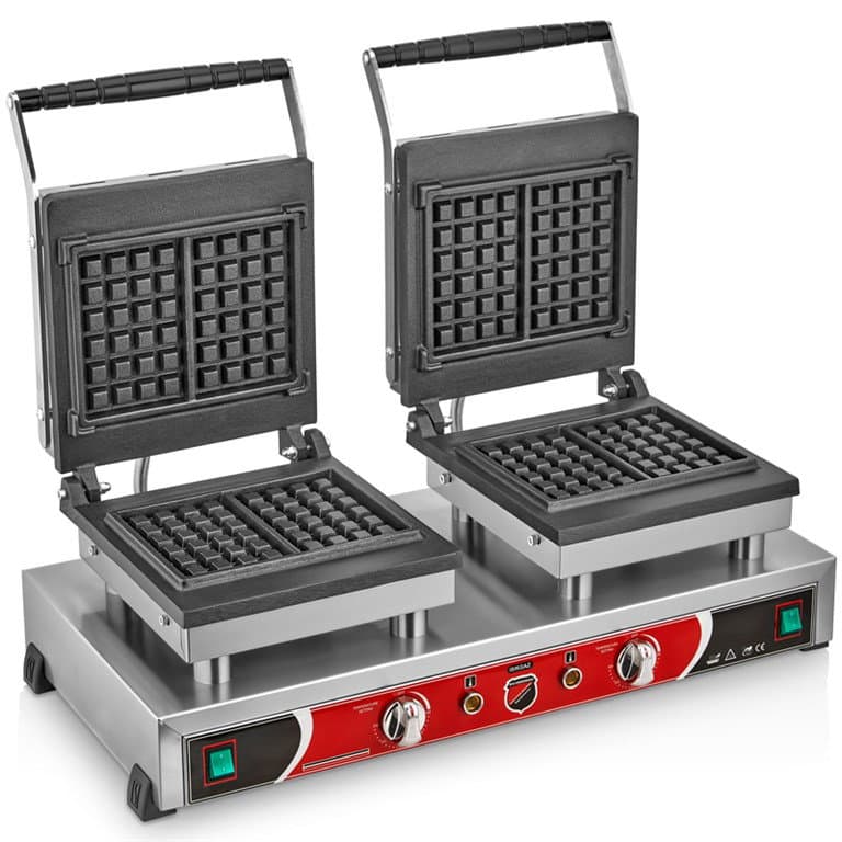 SILVERINOX ÇİFTLİ ÇİÇEK+KARE WAFFLE MAKİNESİ    
