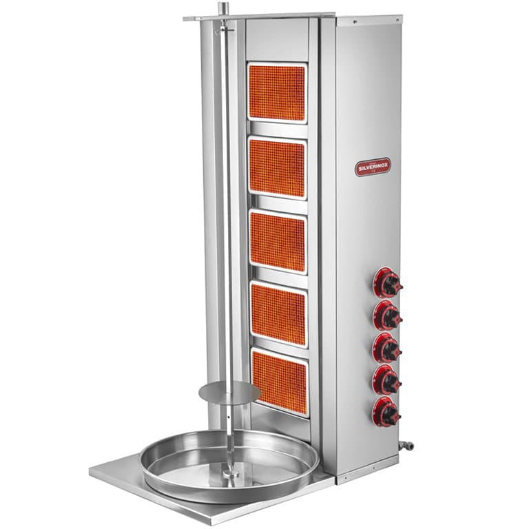 SILVERINOX 5 RADYANLI DOĞALGAZLI DÖNER OCAĞI   