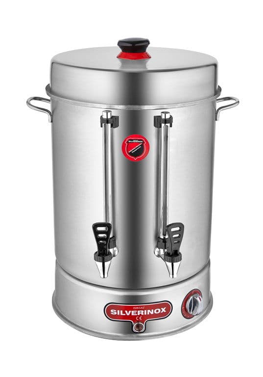 BASMALI METAL MUSLUKLU ÇAY MAKİNESİ 400 BARDAK-36L