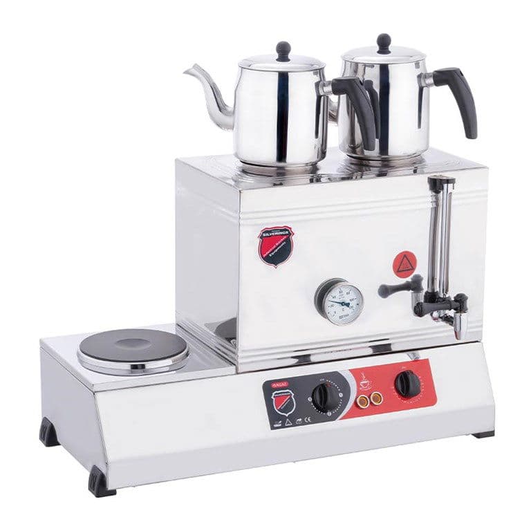 SILVERINOX 40’lik-2 DEMLİKLİ KAYNAKLI ÇAY OCAĞI