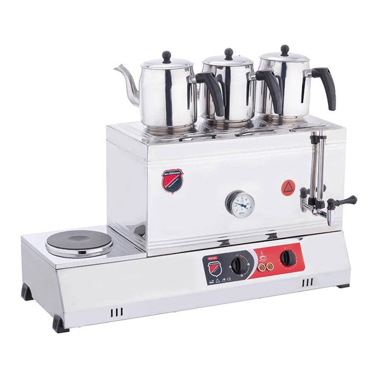 SILVERINOX 60’lık-3 DEMLİKLİ KAYNAKLI ÇAY OCAĞI