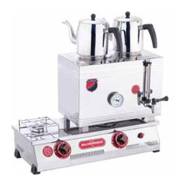 SILVERINOX 40’lık-2 DEMLİK ÇİFT TABLA ÇAY OCAĞI