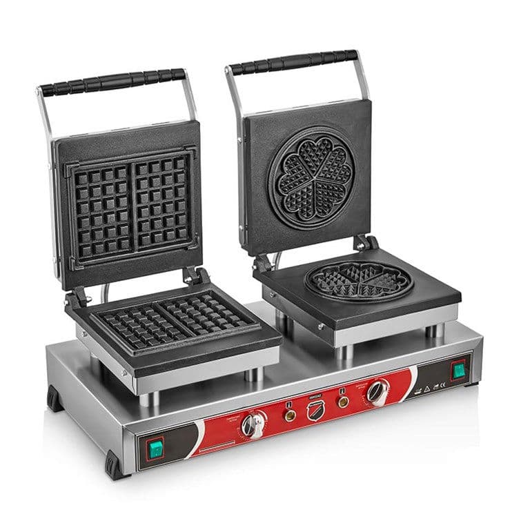 SILVERINOX ÇİFTLİ ÇİÇEK+KARE WAFFLE MAKİNESİ