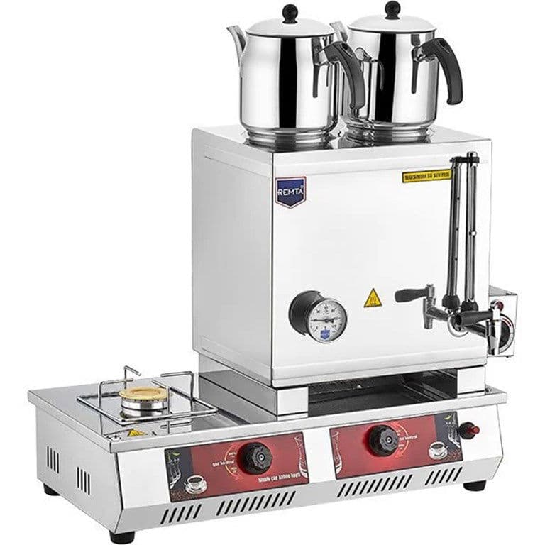 Remta 30 Model Çift Demlik Gazlı+Elk. 24 Lt Çay Ocağı