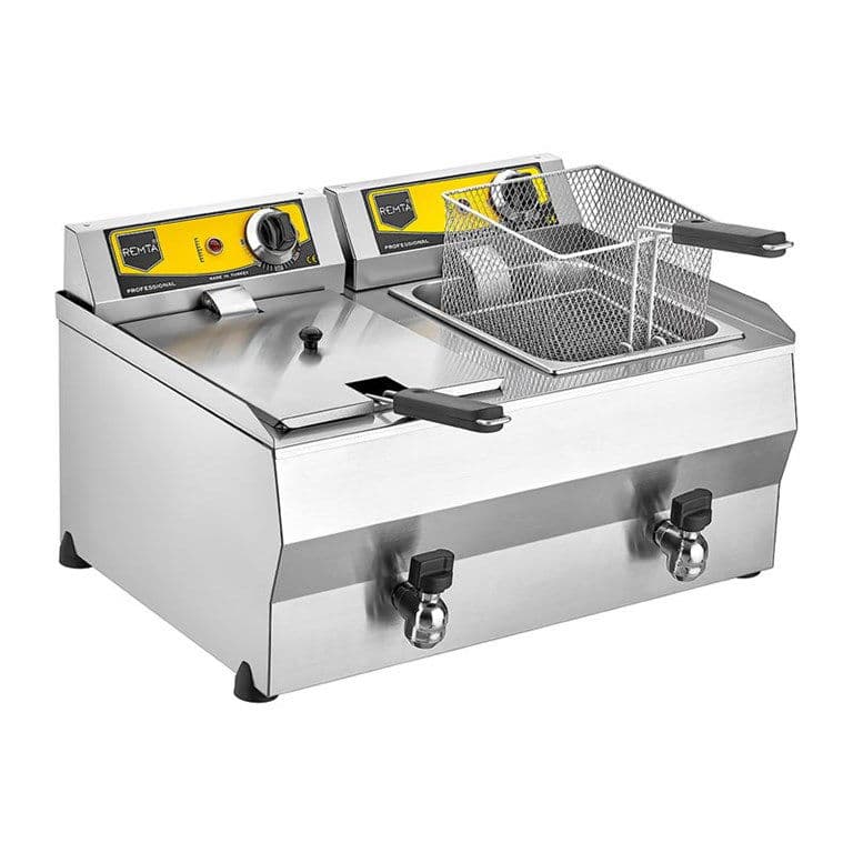 Remta Çiftli Yağ Tahliye Musluklu Fritöz