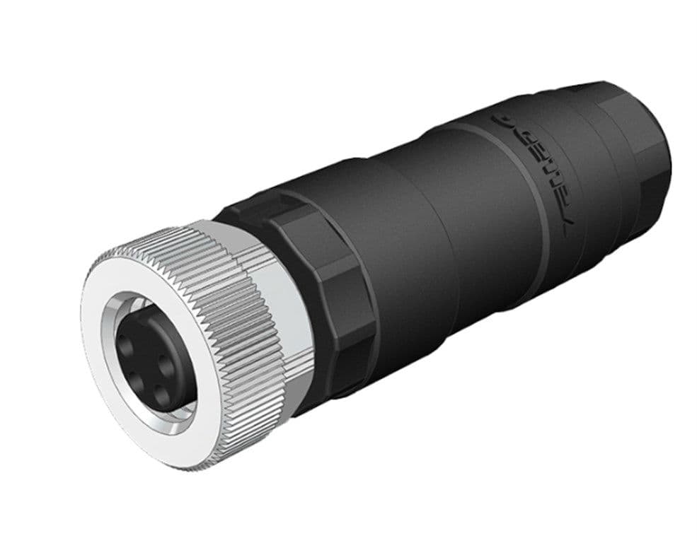 M8 4 Pin Dişi Düz Konnektör