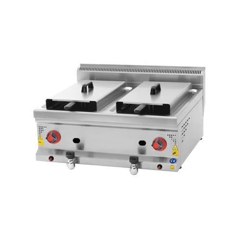 CSA INOX 8+8 Litre Set Üstü Doğalgazlı Fritöz