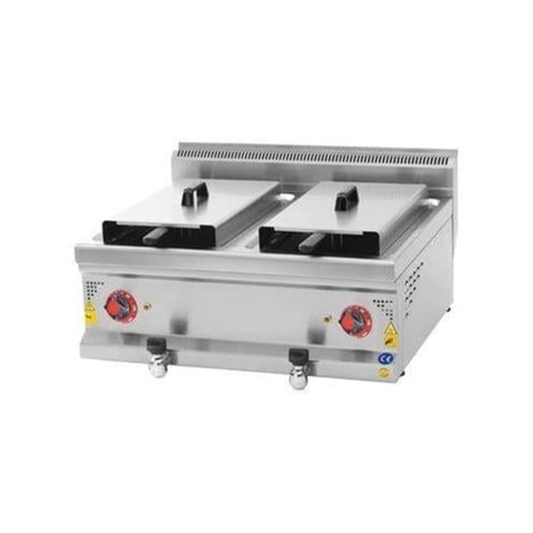 CSA INOX 12 +12 lt Set Üstü Çiftli Elektrikli Fritöz