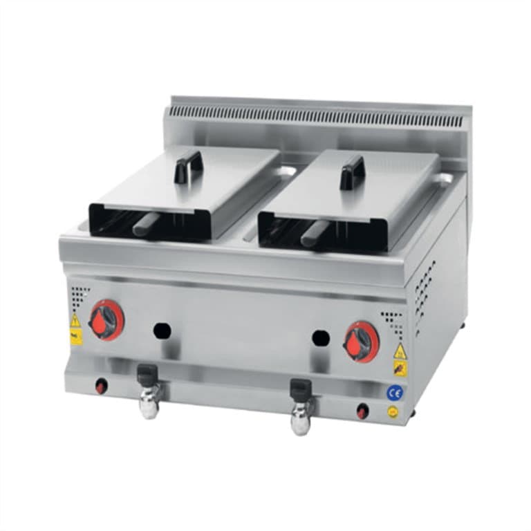 CSA INOX 10+10 lt Set Üstü Çiftli Doğalgazlı Fritöz