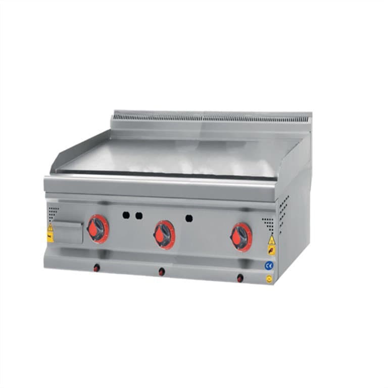 CSA INOX Set Üstü Doğalgazlı Düz Pleyt Izgara KROM PLEYT