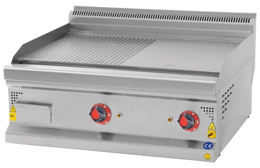 CSA INOX 4000 cm² Elektrikli Yarı Kanallı Izgara KROM PLEYT