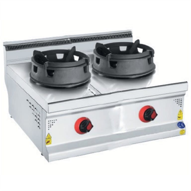 CSA INOX Set Üstü Çiftli Doğalgazlı Wok Ocak