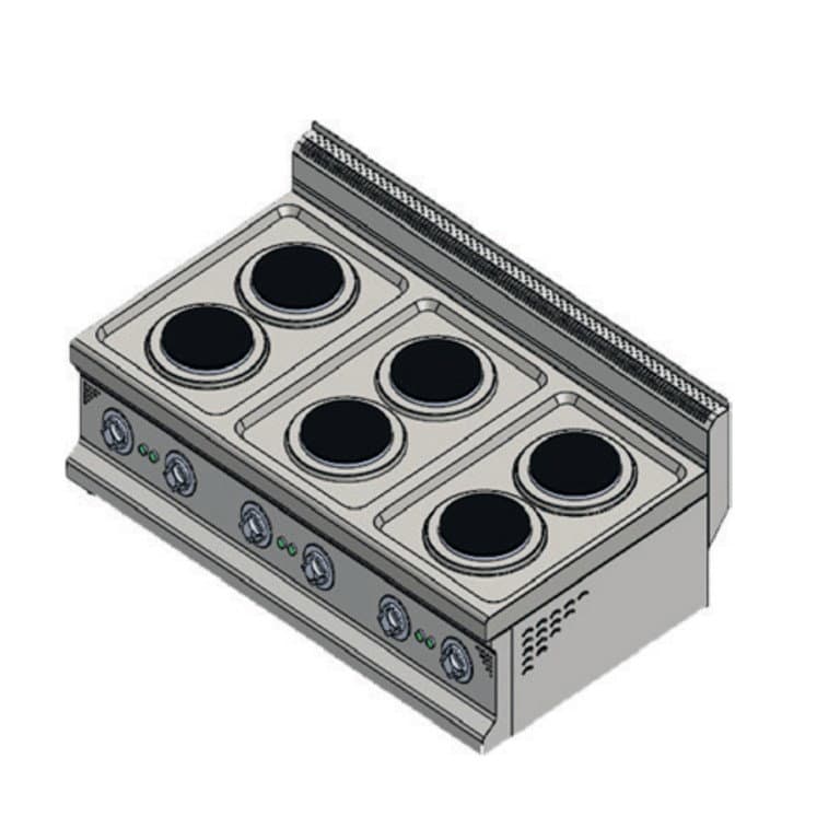 CSA INOX 6 x 220 Set Üstü Elektrikli Altı Göz Ocak
