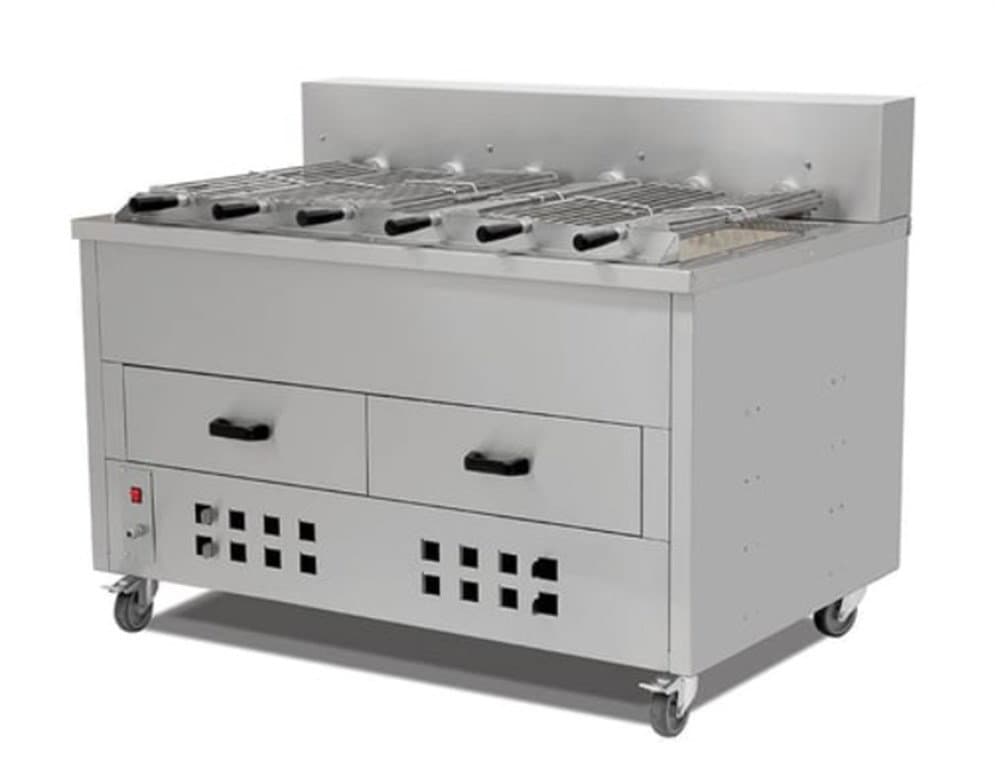 EMPERO 8 GÖZLÜ KÖMÜRLÜ YATAY PİLİÇ KIZARTMA MAKİNESİ