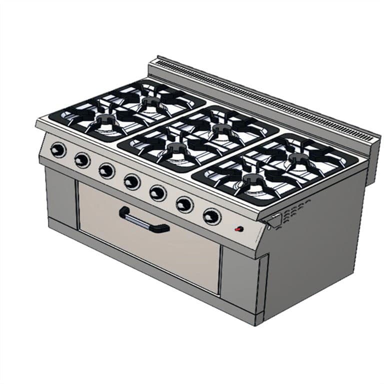CSA INOX Set Üstü 6+1 Fırın LPG Tüplü Kuzine