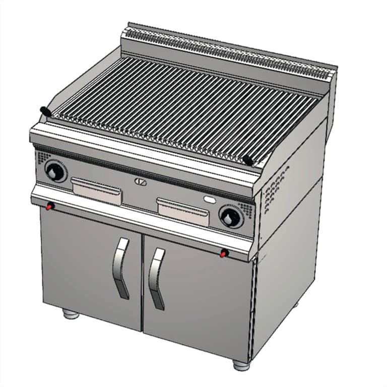 CSA INOX Dolaplı Doğalgazlı Sulu Balıksırtı Izgara