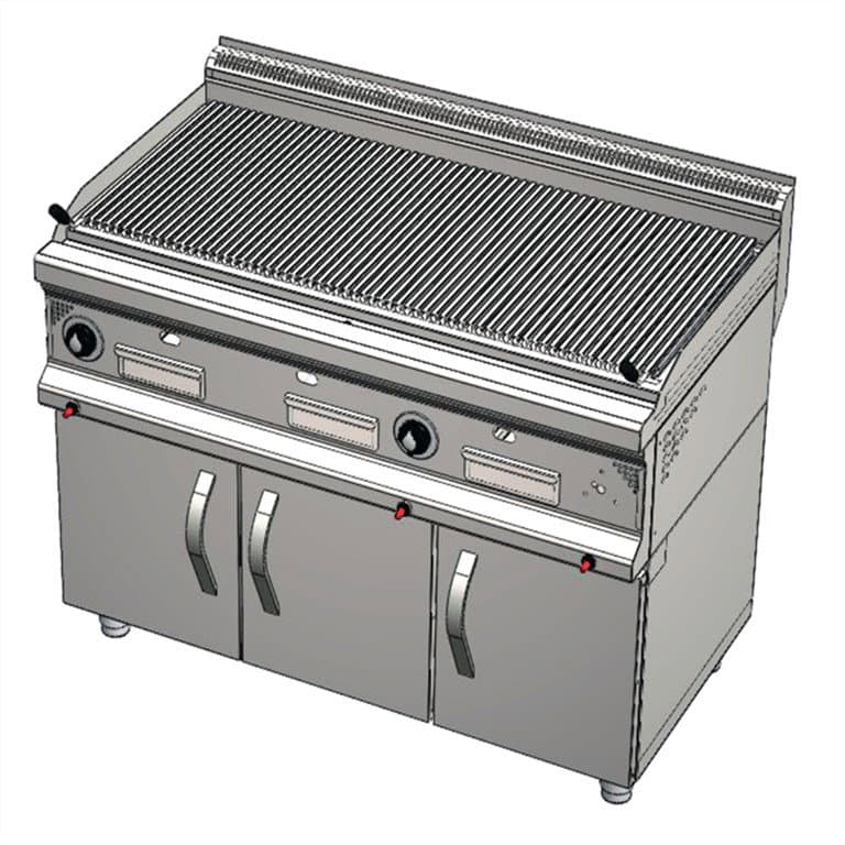 CSA INOX Dolaplı Doğalgazlı Sulu Balıksırtı Izgara