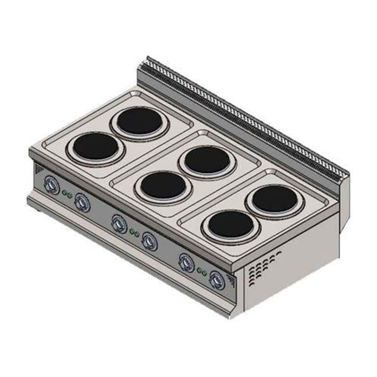 CSA INOX Set Üstü 6 Gözlü Elektrikli Ocak