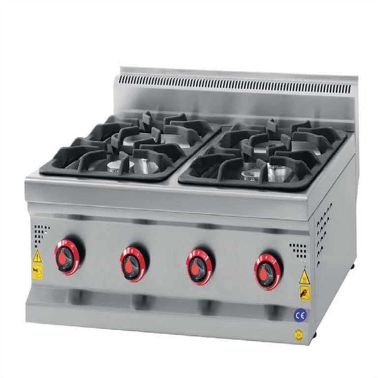 CSA INOX Set Üstü 4 Gözlü Doğalgazlı Ocak