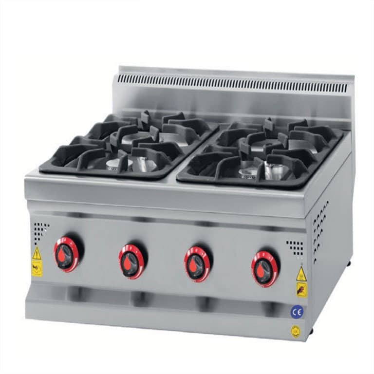 CSA INOX Set Üstü 4 Gözlü LPG Tüplü Ocak